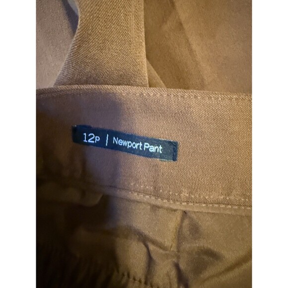 Talbots Newport Trousers Pants Size 12 Petite Brown Flat Front Classic Timeless - Picture 4 of 6